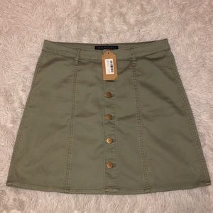 Olive Green Mini Skirt